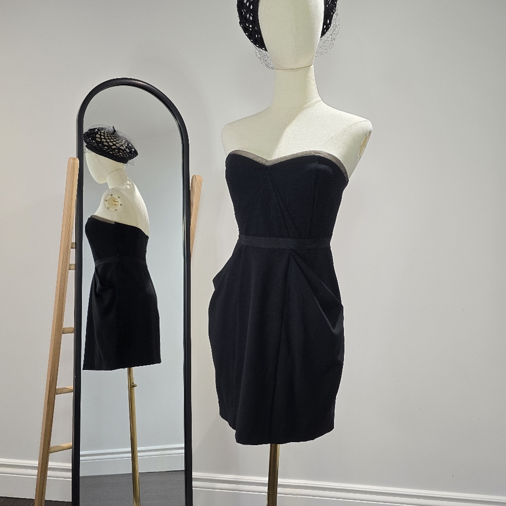 Lovers + Friends Elegant Black Strapless Dress